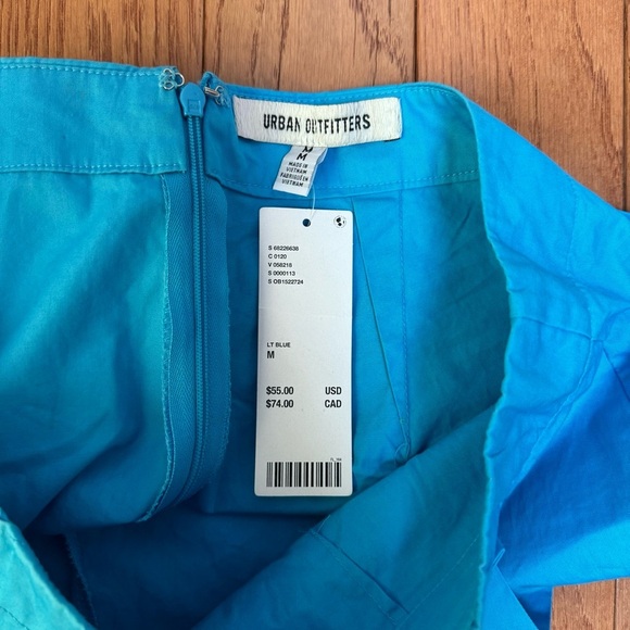 NWT Urban Outfitters Skort Electric Blue 100% Cotton Size Medium - Picture 4 of 9